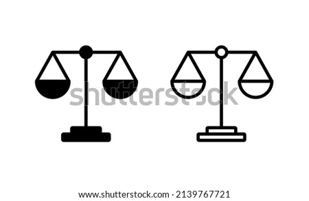 Scales icon vector. Law scale icon. Justice sign and symbol