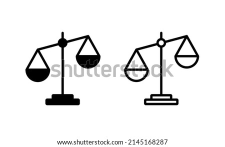 Scales icon vector. Law scale icon. Justice sign and symbol