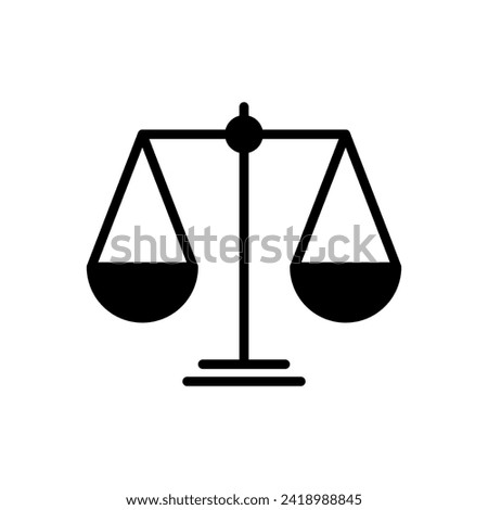 Scales icon vector. Law scale icon. Scales vector icon. Justice