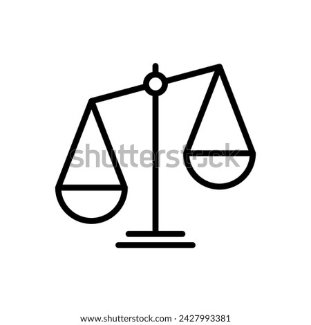 Scales icon vector. Law scale icon. Scales vector icon. Justice