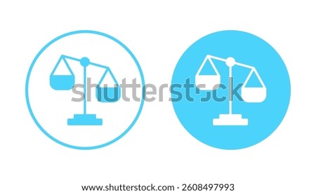 Scales icon vector. Law scale icon. Justice sign and symbol