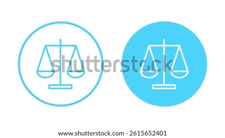 Scales icon vector. Law scale icon. Justice sign and symbol