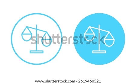 Scales icon vector. Law scale icon. Justice sign and symbol