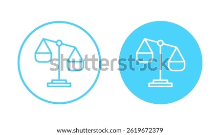 Scales icon vector. Law scale icon. Justice sign and symbol