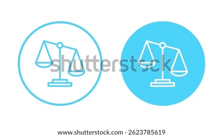 Scales icon vector. Law scale icon. Justice sign and symbol