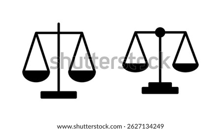 Scales icon vector. Law scale icon. Justice sign and symbol