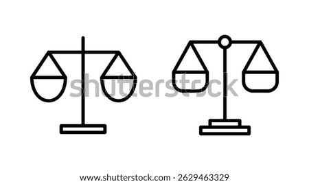 Scales icon vector. Law scale icon. Justice sign and symbol