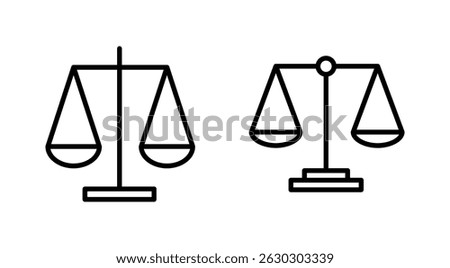 Scales icon vector. Law scale icon. Justice sign and symbol