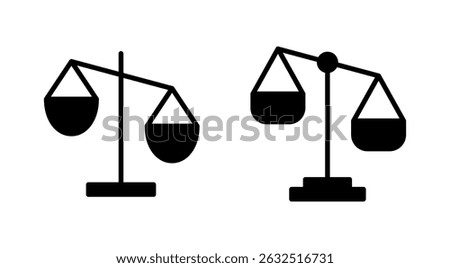 Scales icon vector. Law scale icon. Justice sign and symbol
