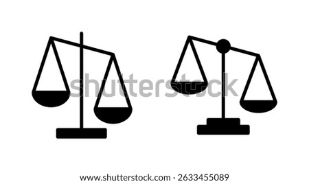 Scales icon vector. Law scale icon. Justice sign and symbol
