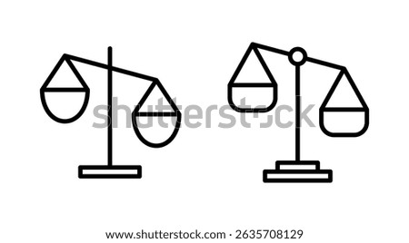 Scales icon vector. Law scale icon. Justice sign and symbol