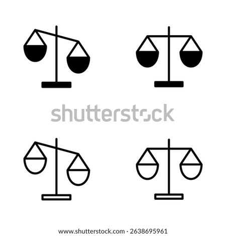Scales icon vector. Law scale icon. Justice sign and symbol