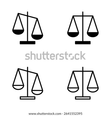Scales icon vector. Law scale icon. Justice sign and symbol
