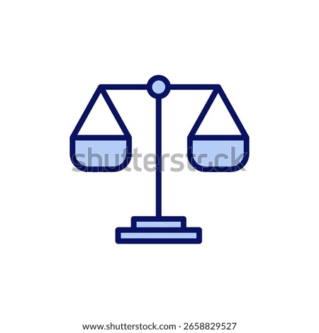 Scales icon vector. Law scale icon. Justice sign and symbol