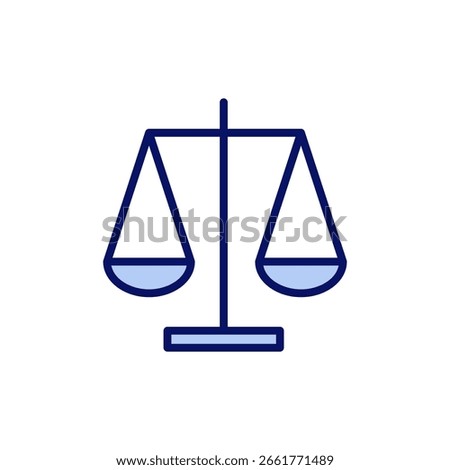 Scales icon vector. Law scale icon. Justice sign and symbol