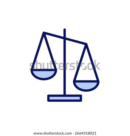 Scales icon vector. Law scale icon. Justice sign and symbol