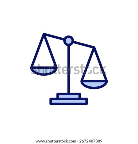 Scales icon vector. Law scale icon. Justice sign and symbol