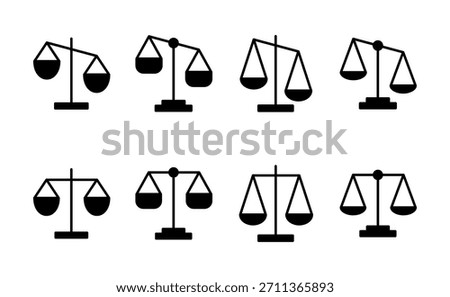 Scales icon vector. Law scale icon. Justice sign and symbol