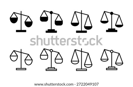Scales icon vector. Law scale icon. Justice sign and symbol