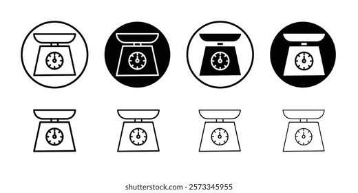 Scales icon vector line logo mark or symbol set collection outline style