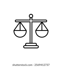Scales icon Vector logo outline