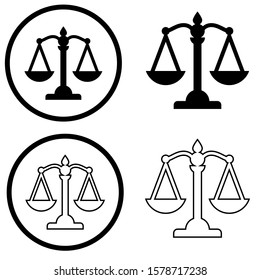 Scales icon vector. scale illustration sign. balance symbol or logo.