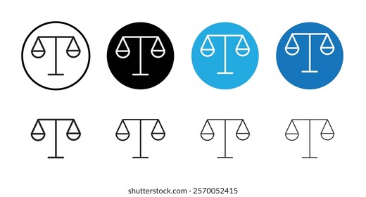 Scales icon Vector set outline