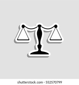Scales  icon - vector  sticker