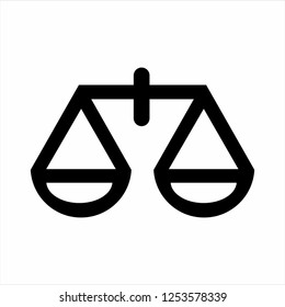 Scales icon vector. symbol illustration.thick line.