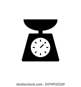 scales icon. vector symbol of the weighting scale 