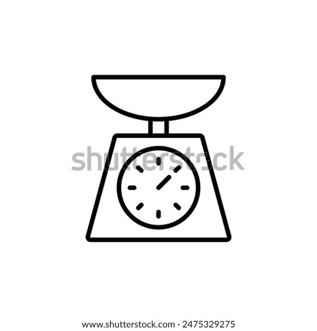 scales icon. vector symbol of the weighting scale 