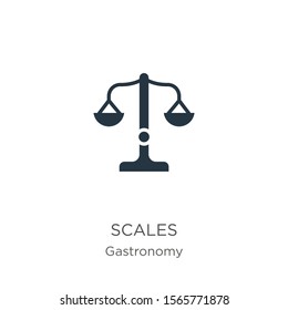 Scales icon vector. Trendy flat scales icon from gastronomy collection isolated on white background. Vector illustration can be used for web and mobile graphic design, logo, eps10