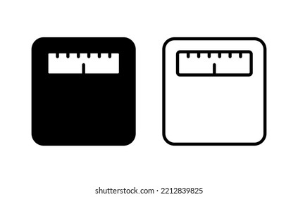 Scales icon vector for web and mobile app. Weight scale sign and symbol