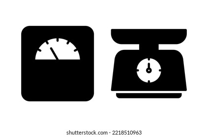 Scales icon vector for web and mobile app. Weight scale sign and symbol