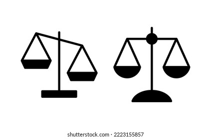 Scales icon vector for web and mobile app. Law scale icon. Justice sign and symbol