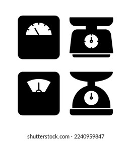 Scales icon vector for web and mobile app. Weight scale sign and symbol