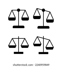 Scales icon vector for web and mobile app. Law scale icon. Justice sign and symbol