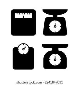 Scales icon vector for web and mobile app. Weight scale sign and symbol