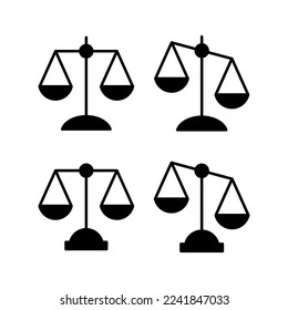 Scales icon vector for web and mobile app. Law scale icon. Justice sign and symbol