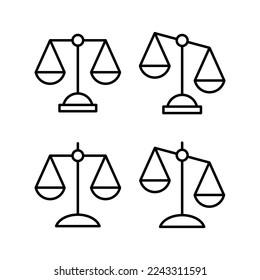 Scales icon vector for web and mobile app. Law scale icon. Justice sign and symbol