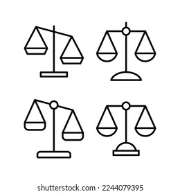 Scales icon vector for web and mobile app. Law scale icon. Justice sign and symbol