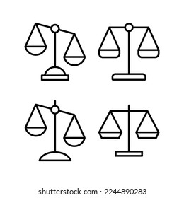 Scales icon vector for web and mobile app. Law scale icon. Justice sign and symbol