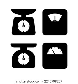 Scales icon vector for web and mobile app. Weight scale sign and symbol