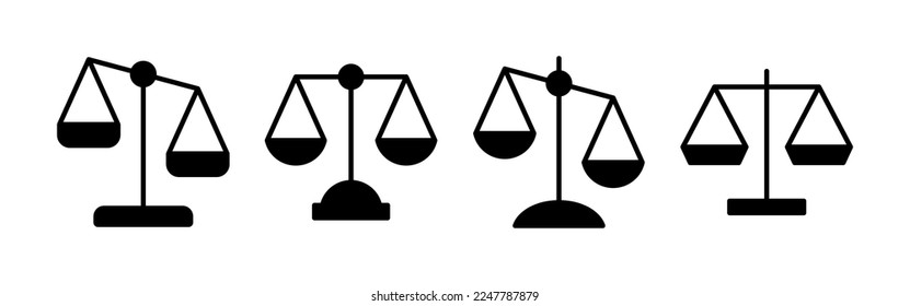 Scales icon vector for web and mobile app. Law scale icon. Justice sign and symbol