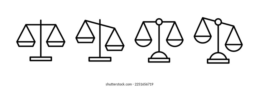 Scales icon vector for web and mobile app. Law scale icon. Justice sign and symbol