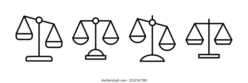 Scales icon vector for web and mobile app. Law scale icon. Justice sign and symbol