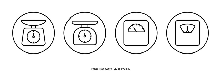 Scales icon vector for web and mobile app. Weight scale sign and symbol