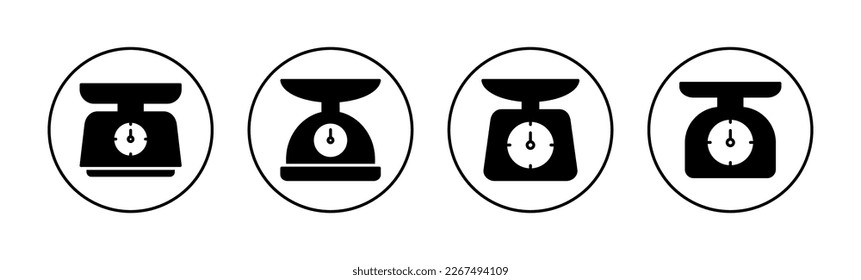 Scales icon vector for web and mobile app. Weight scale sign and symbol