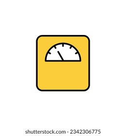 Scales icon vector for web and mobile app. Weight scale sign and symbol