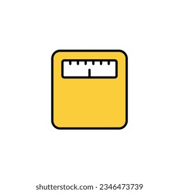Escala el vector de icono para la web y la aplicación móvil. Signo de escala de peso y símbolo